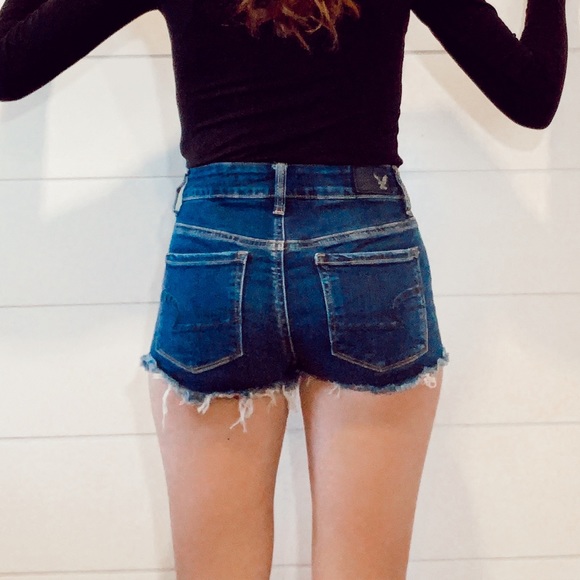 american eagle ripped Jean shorts - Picture 3 of 4